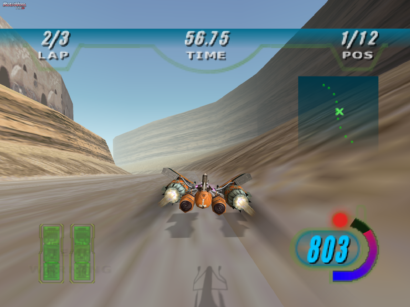 Star Wars: Episode I Racer running with the RetroVem DX9 mod